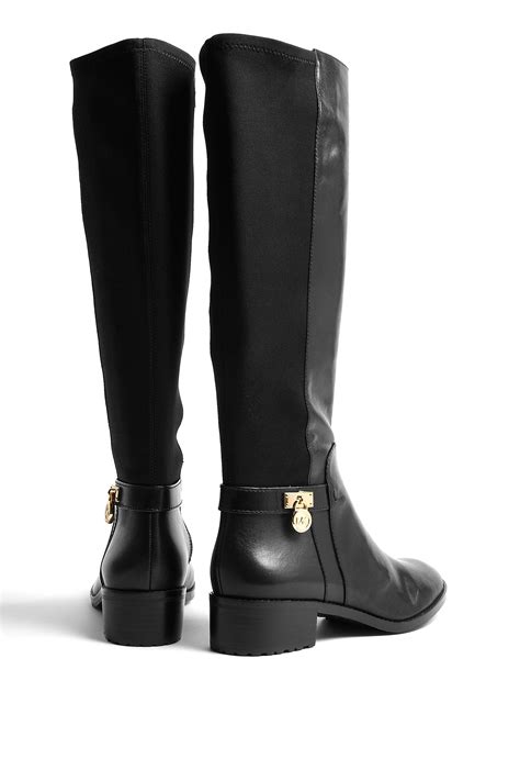 michael kors hamilton stretch knee high boots|Michael Kors geller wedge bootie.